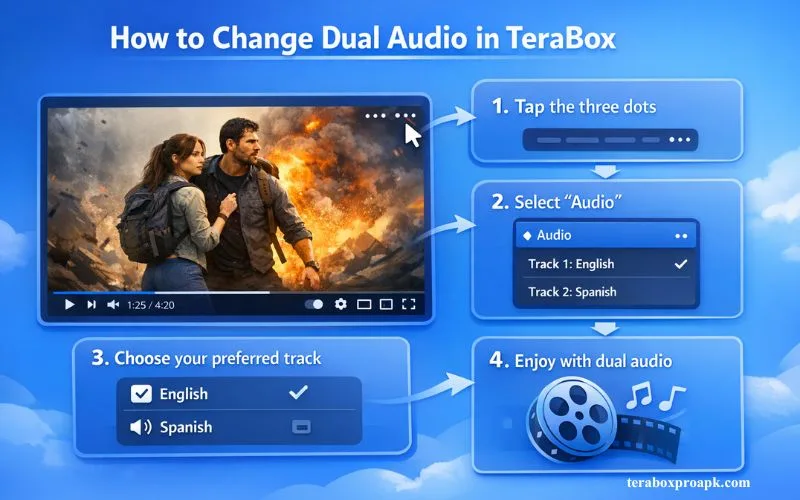 Change Dual Audio in TeraBox