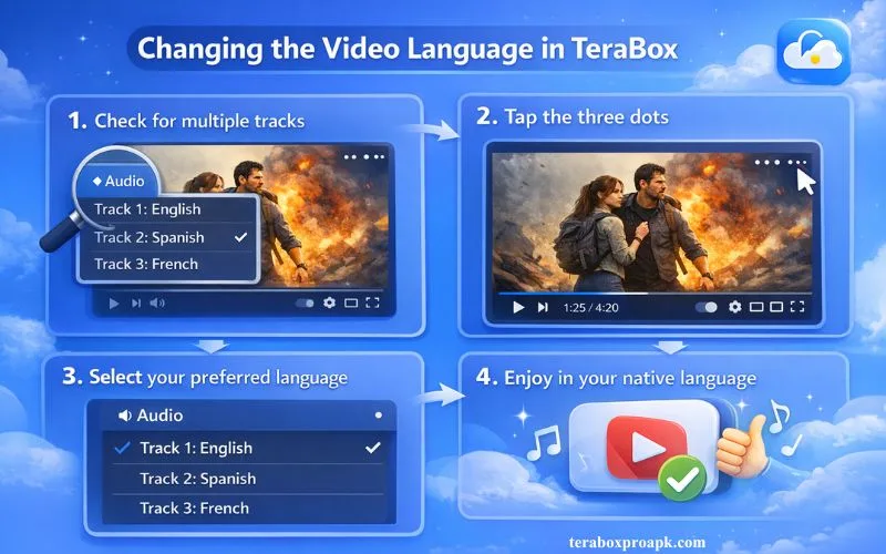 Change Video Audio in TeraBox