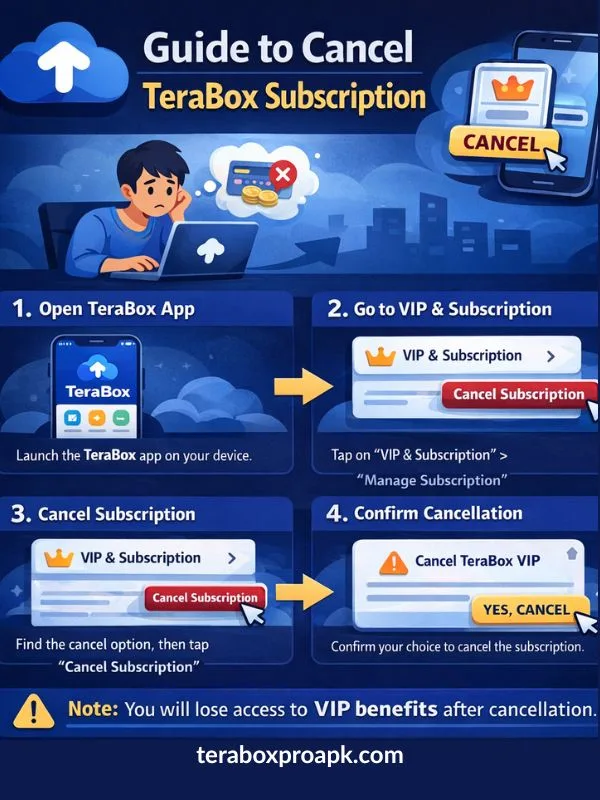 Manual Guide to Cancel TeraBox Subscription