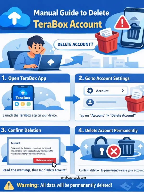 Manual Guide to Delete TeraBox Account